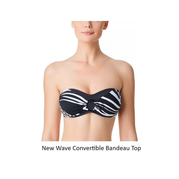 NWT Bleu Rod Beatty Women's Bikini Bandeau Top Multicolor Sz 4-36DD $100 12HL746 - Picture 7 of 9